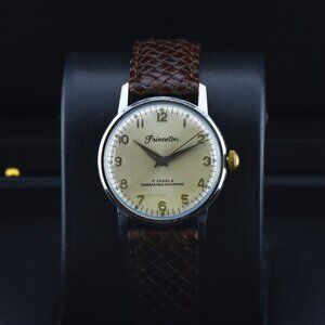 Princeton Vintage 33mm Automatic, Champagne Arabic Dial - Stainless Steel Strap
